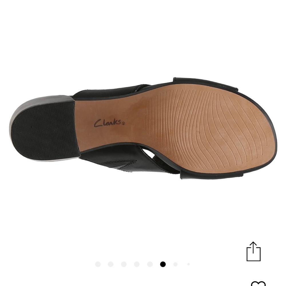 Clarks Erin Leather Mule Sandals - Picture 4 of 8